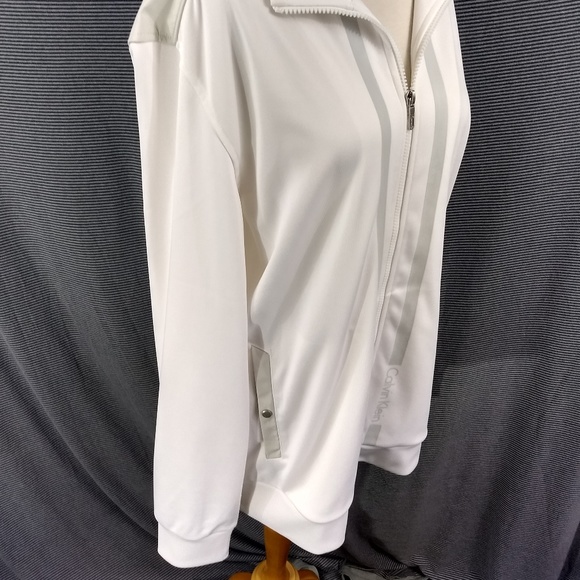 VINTAGE CALVIN KLEIN WHITE JACKET LT MODERN L - Picture 6 of 8
